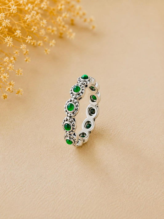 Emerald Blossom Ring