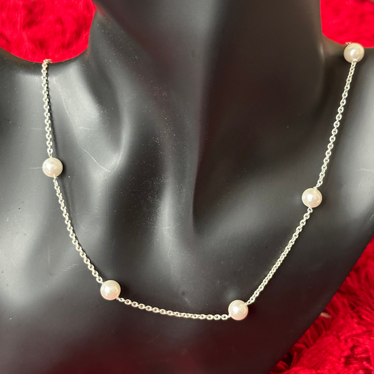 Pearl and Silver Chain