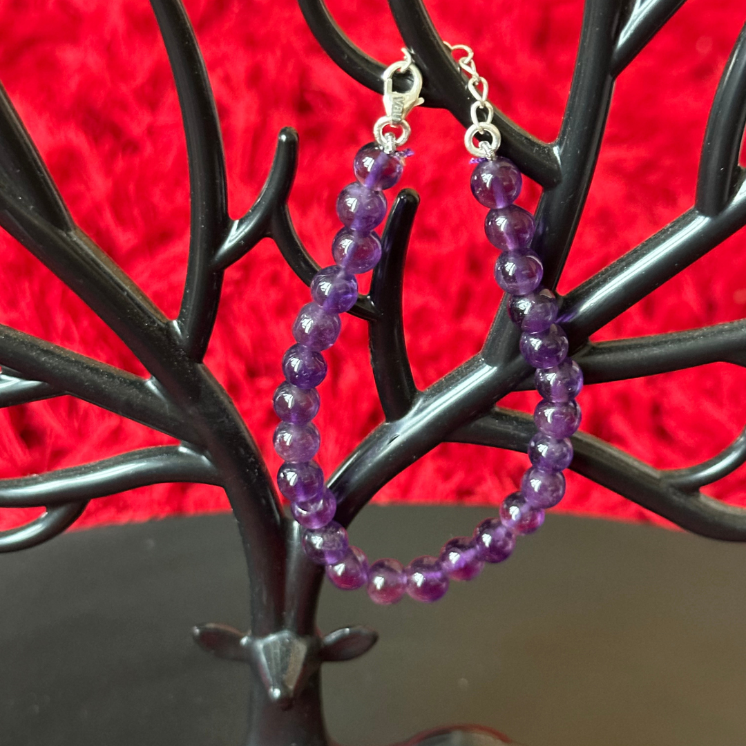 Amethyst bead bracelet