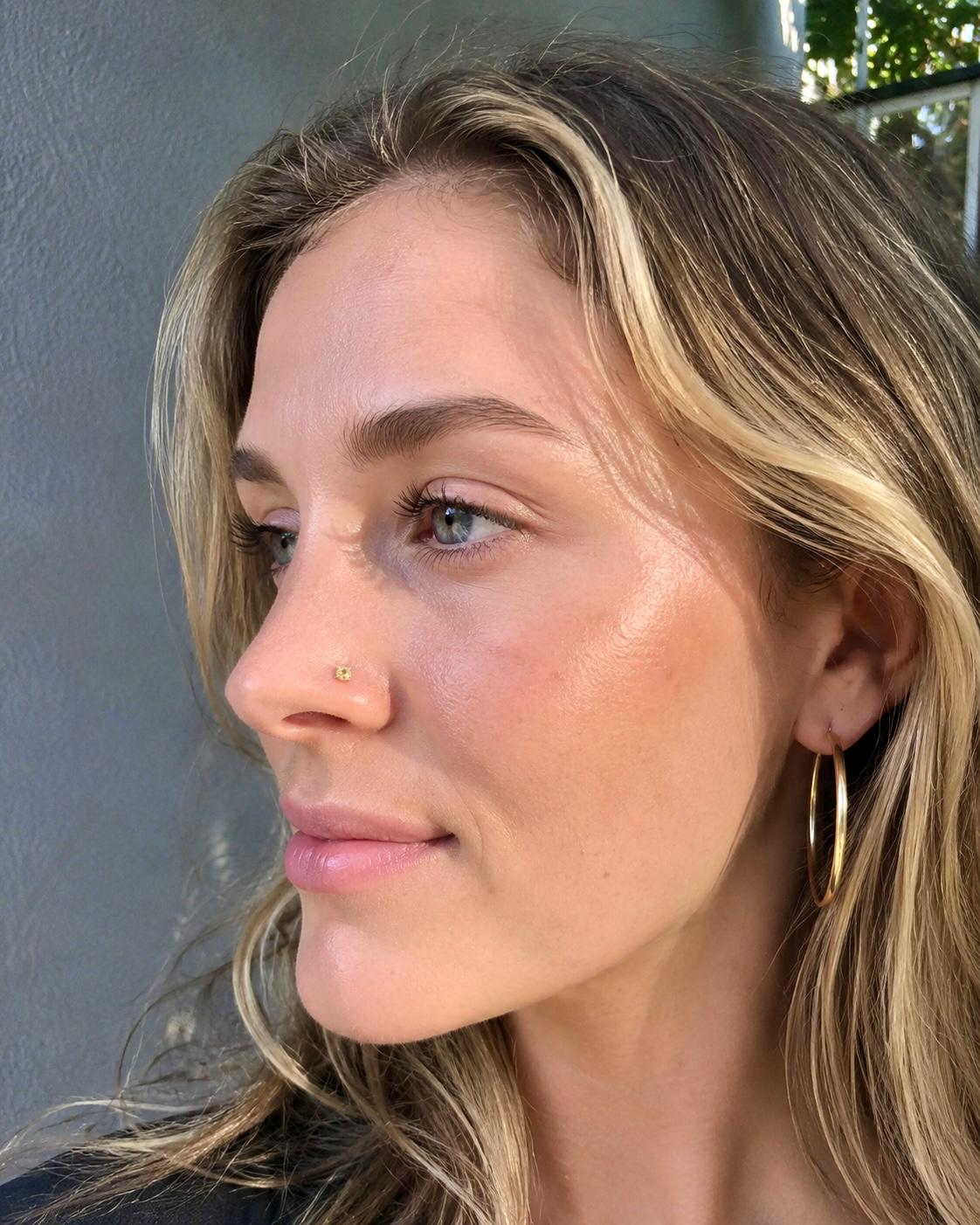 Nose Pin- Citrine Spark