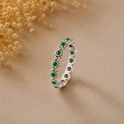 Emerald Blossom Ring