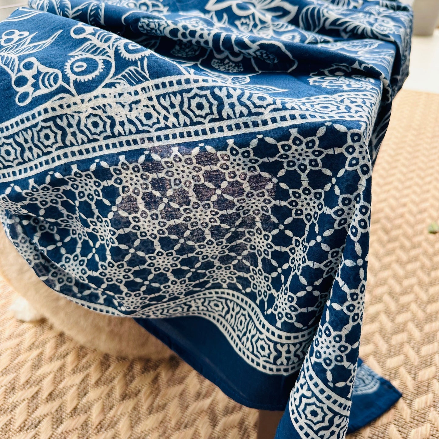 Indigo Floral Sarong