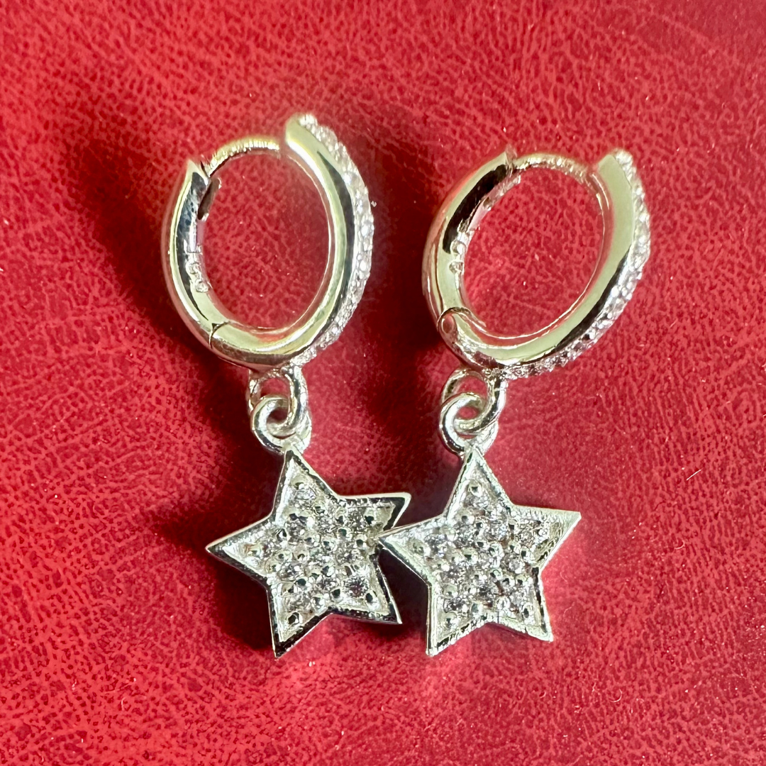 Silver Star Hoops