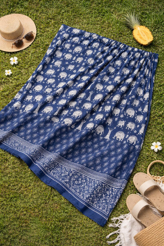 Indigo Giraff Sarong
