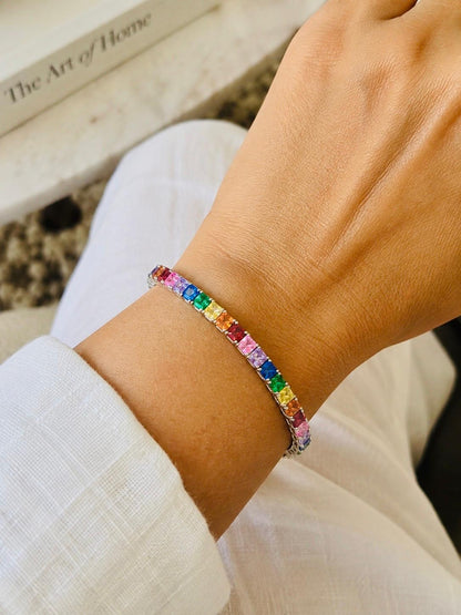 Kaleidoscope | 925 Sterling Silver Multicolor Bracelet