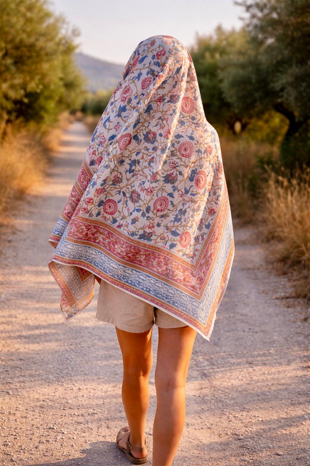 Peachy Blue Sarong