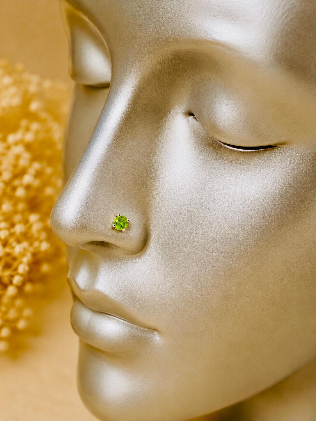 Nose Pin - Peridot Spark