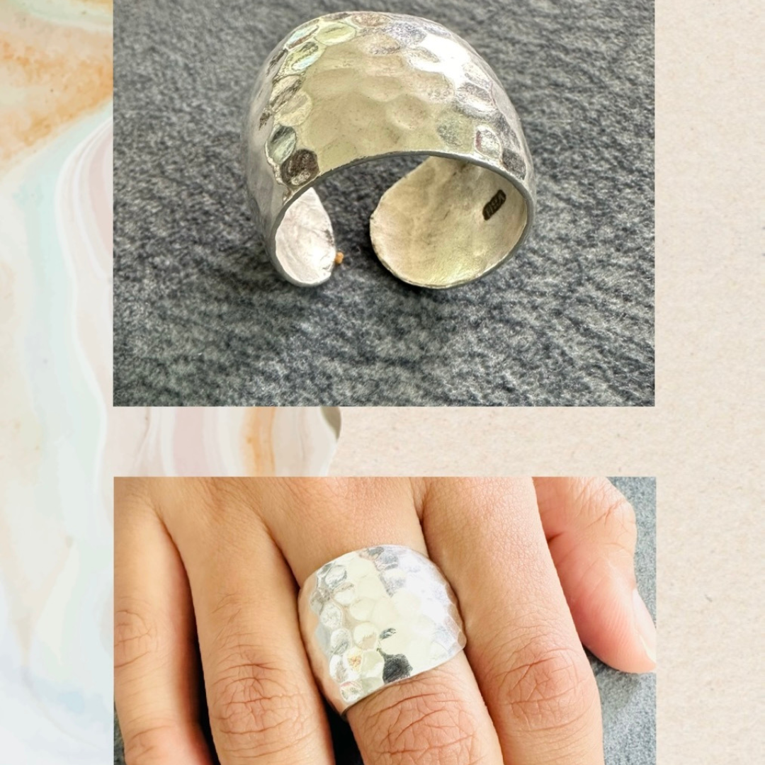 Chunky Hammered Ring