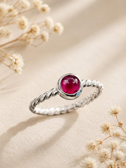 Ruby Twisted Band Ring