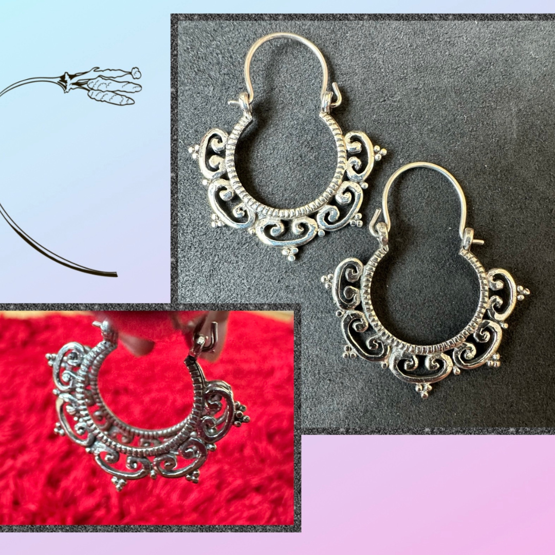 Filigree Design Hoops