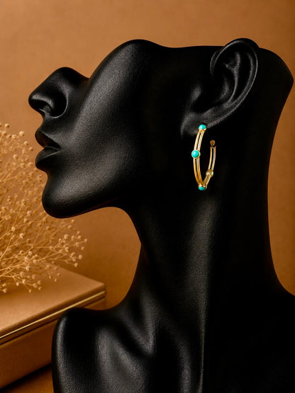 Mystical Turquoise Hoops