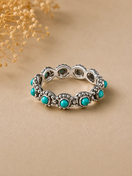 Turquoise Blossom Ring